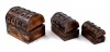 SH23353 - Nested Wooden Pirate Chest Set of 3 (16 buttons)